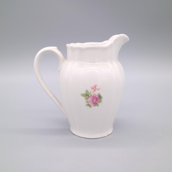 Vintage Fine German Porcelain Floral Design with Birds Creamer Mini Pitcher - Picture 3 of 6